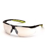 Pyramex SBL10580D Flex-Lyte Safety Glasses - Black/Lime Frame - Indoor/Outdoor Mirror Lens 