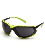 Pyramex SBL9323STM Proximity Safety Glasses - Black/Lime Frame - Dark Gray H2MAX Anti-Fog Lens