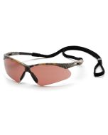 Pyramex SCM6318STP PMXTREME Safety Glasses - Camo Frame - Sandstone Bronze Anti-Fog Lens with Cord