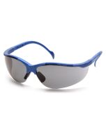 Pyramex SMB1820S Venture II Safety Glasses - Metallic Blue Frame - Gray Lens