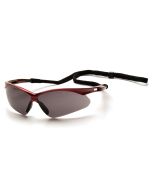 Pyramex SR6320SP PMXTREME Safety Glasses - Red Frame - Gray Lens with Cord
