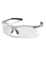 Pyramex SS3710D Fortress Safety Glasses - Silver Frame - Clear Lens (CLOSEOUT)