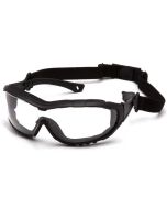Pyramex V3T SB10310ST Safety Spoggles - Foam Carriage Lined Frame - With Black Temples/Strap - Clear Anti-Fog Lens - (CLOSEOUT)