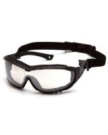 Pyramex V3T SB10380ST Safety Spoggle - Indoor/Outdoor Mirror Anti-Fog Lens - Black Temples/Strap - (CLOSEOUT)