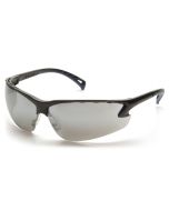 Pyramex Venture 3 SB5770D Safety Glasses - Black Frame - Silver Mirror Lens 