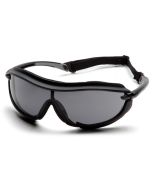 Pyramex XS3 Plus SB4620STP Safety Glasses - Black Frame - Gray H2X Anti-Fog Lens 