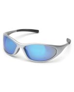 Pyramex Zone II SS3365E Safety Glasses - Silver Frame - Ice Blue Mirror Lens 