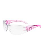 Radians Optima OP6710ID Safety Glasses Clear Lens Pink Temples