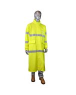 Radians RW07 Hi Vis Yellow PVC / Poly Rain Coat - Class 3 - 3X - (CLOSEOUT)