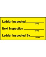 Safety Label: Ladder Inspected, Next Inspection, Ladder Inspected By - 1.5" x 3" - 10/Pack