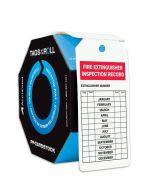 Safety Tags By-The-Roll: Fire Extinguisher Inspection Record, 100 / Roll