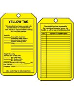 Scaffold Status Safety Tag - Yellow Tag - 5/Pack