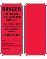 Scaffold Status Safety Tag: Do Not Use This Scaffold- Keep Off - 25/Pack