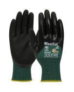 ATG 44-305 MaxiCut Oil Seamless Knit Engineered Yarn Glove with Nitrile Coated MicroFoam Grip on Palm, Fingers & Knuckles - Dozen
