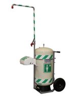 Hughes Justrite 40K45G 30 Gallon, Portable Hughes Self-Contained Safety Shower with Eye/Face Wash, Mobile