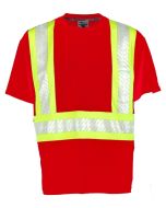 ML Kishigo B203 Enhanced Visibility Contrast T-Shirts - Red (CLOSEOUT)