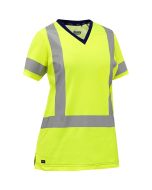 PIP Bisley Hi Vis Yellow ANSI Type R Class 2 Women's Short Sleeve T-Shirt
