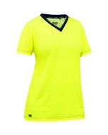 PIP Bisley Hi Vis Yellow Non-ANSI Women's Short Sleeve T-Shirt