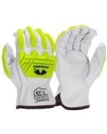 Pyramex GL3001KB Grain Goatskin Leather Driver Gloves - Impact Rated 2 - Pair