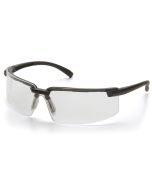 Pyramex SB6110ST Surveyor Safety Glasses - Black Frame - Clear Anti-Fog Lens (CLOSEOUT)