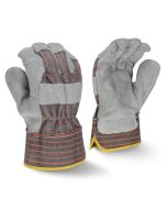 Radians RWG3103 Economy Shoulder Gray Split Cowhide Leather Glove - Dozen - (CLOSEOUT)