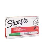 Sharpie 30004 Permanent Marker - Fine - 12 Pack - Green (CLOSEOUT)