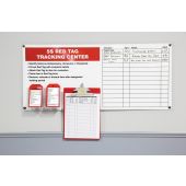 5S Red Tag Mark-It Tracking Center Kit - 16" x 36"