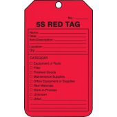 5S Red Tags - 25 Pack