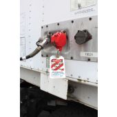 Accuform KDD477 STOPOUT Trailer-Lock Glad Hand Lockout