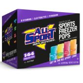 All Sport 10121804 Body Quencher Hydration Freezer Pops - Assorted Flavors - 3 Oz Packs - 144 / Carton 