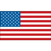 American Flag Hard Hat Sticker, 1" x 1-3/4", 10/Pk