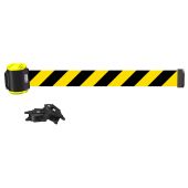 Banner Stakes MH1507 - 15' Magnetic Wall Mount - Yellow / Black Diagonal Stripe Banner