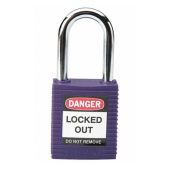 Brady Nylon Lockout Padlock - Keyed Different - Purple - (CLOSEOUT)
