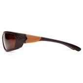 Carhartt CHB219 Carbondale Safety Glasses - Black / Tan Frame - Sandstone Bronze Polarized Lens