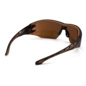 Carhartt Easley CHB818ST Safety Glasses - Sandstone Bronze Anti-Fog Lens - Black / Brown Frame 