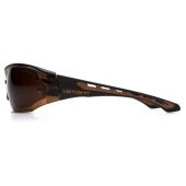 Carhartt Easley CHB820ST Safety Glasses - Gray Anti-Fog Lens - Black / Brown Frame 