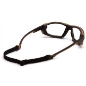 Carhartt Toccoa CHB1010DTMP Safety Glasses - Black and Tan Frame  - Clear H2MAX Anti-Fog Lens