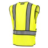 DEWALT DSV421 Class 2 Adjustable Breakaway Mesh Safety Vest Hi Vis Lime / Yellow