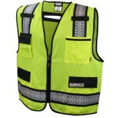 DEWALT DSV621 Class 2 Standard Surveyor Safety Vest Hi Vis Lime / Yellow-Large