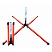Dicke SDL1000W DynaLite - Stands for Roll-Up Signs - 22" Steel Legs w/ Screwlock Panel Holder