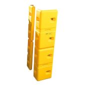 Eagle Plastic Corner Protector - 42" H x 6" W x 10" D - Yellow - Set of 2