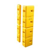Eagle Plastic Corner Protector - 42" H x 6" W x 10" D - Yellow - Set of 2