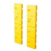 Eagle Plastic Wall Protector - 42" H x 10" W x 2" D - Yellow - Set of 2
