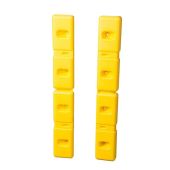 Eagle Plastic Wall Protector - 42" H x 6" W x 2" D - Yellow - Set of 2