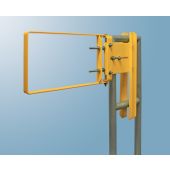 Fabenco A71-16PC Self Closing Safety Gate A36 Carbon Steel with Safety Yellow Powder Coat, Fits 17-18.5’’ Opening 