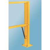 Fabenco DG14-120PC Loading Dock Safety Gate with Vertical Lift - Carbon Steel with Yellow Powder Coat- 10 Ft