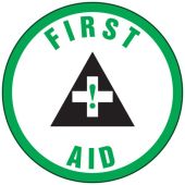 First Aid Hard Hat Sticker, 2-1/4", 10/Pk