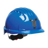 JSP Evolution 6151 Deluxe Mining Helmet Cap Style - 6 Pt Ratchet Suspension - Blue - (CLOSEOUT)