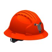 JSP Evolution 6161 Deluxe Mining Helmet Full Brim Style - 6 Pt Ratchet Suspension - Hi Vis Orange - (CLOSEOUT)