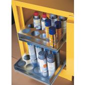 Justrite Benchtop Flammable Safety Cabinet - 890500 - 24 Aerosol Cans - Manual Close Door - Yellow